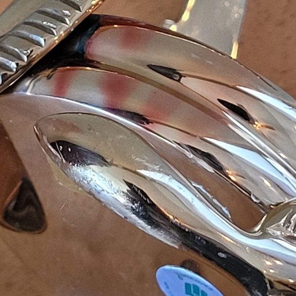 PARTYLITE Vintage 90s Brass Feather Pillar Candle Holder P0414 - Picture 10 of 16